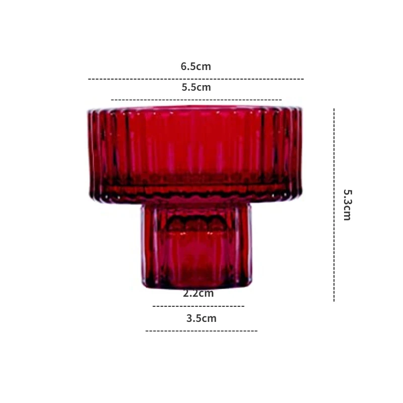 rot Mini Glas Kerzenhalter verjüngen Kerzen ständer kleine Tee licht Kerzenhalter Kerzenhalter Weihnachts dekor grünes Glas
