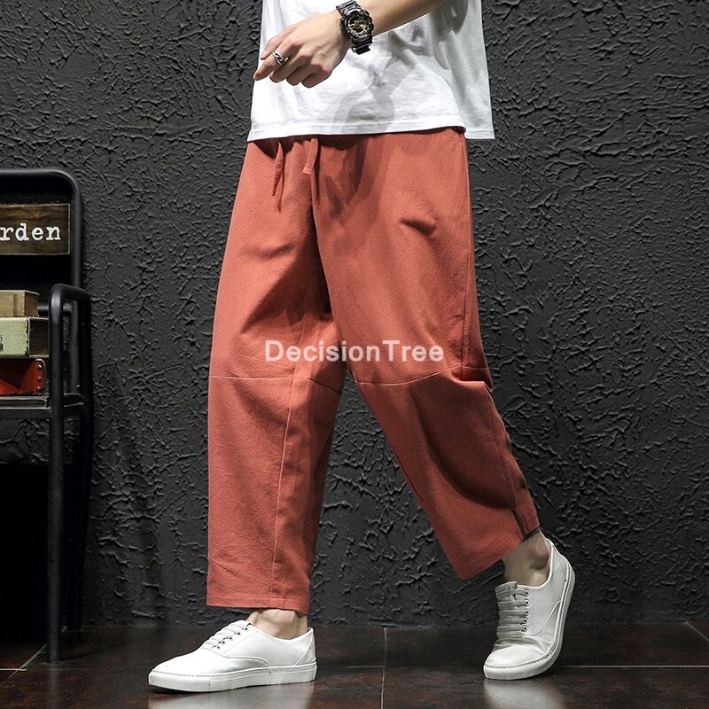 Pantalones de hip-hop para hombre, kungfú chino, tai wushu, harem, ropa de calle, joggers informales, pantalones de chándal,: L / color3