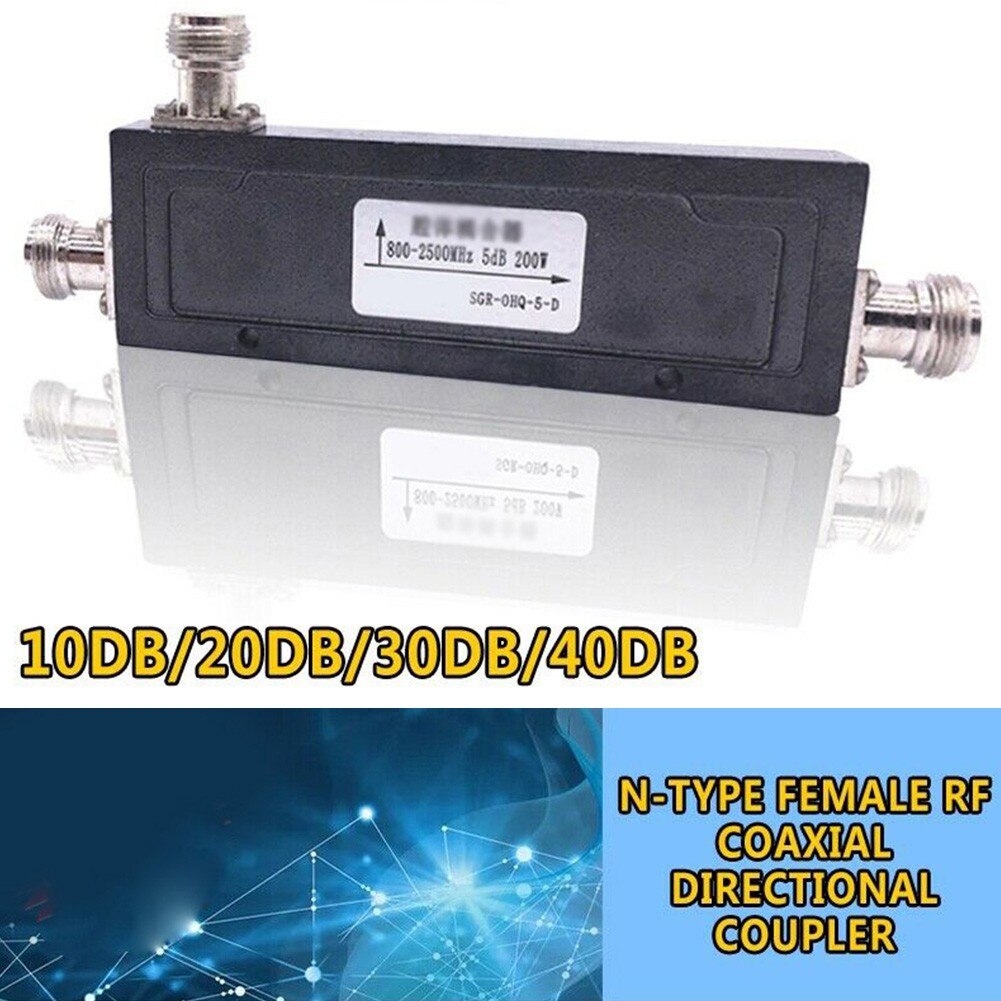 Coupleur Coaxial directionnel, transmetteur de prédistorsion adaptatif, 10db, 20db, 30db, 40db, 200W, 698-2700MHz, 800-2500MHz