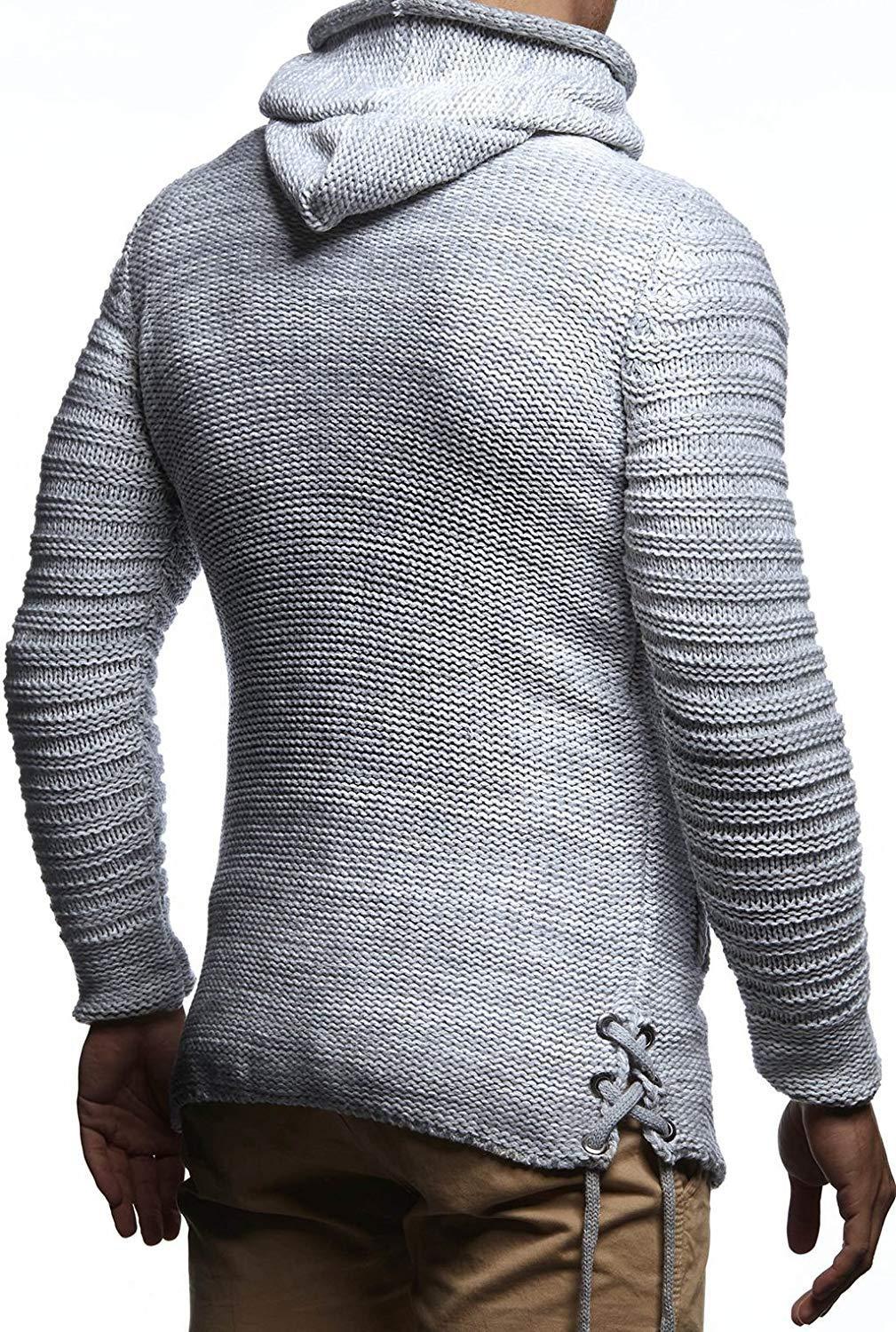 Man Knitted Cardigan Coats Men's Sweater Coat Solid Color Men's Sweater Hooded Sweaters Coats