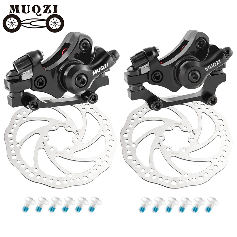 MUQZI Disc Brake Kit Bike Disc Brake Caliper Bicycle 22.2mm Brake Lever MTB Road Bike Cable 140mm 160mm Brake Rotor