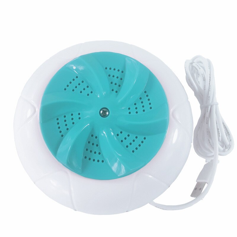 Vanddråbe vortex vaskemaskine mini bærbar vaskemaskine til hjemmeture tøj  xh8z: Cyan
