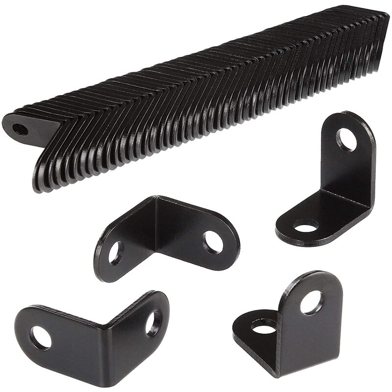 XD-100PCS Angle Bracket,25 x 25 x 2mm Corner Brace, 90 Degree Internal Angle Brackets, Brackets Joint for Wood Furniture