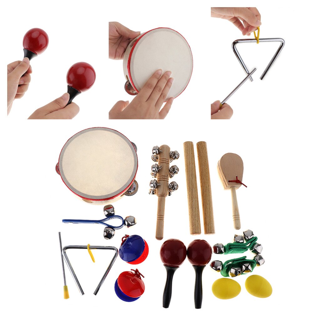 Ensemble d'instruments de musique, Instruments de musique, 13 pièces jouet éducatif précoce