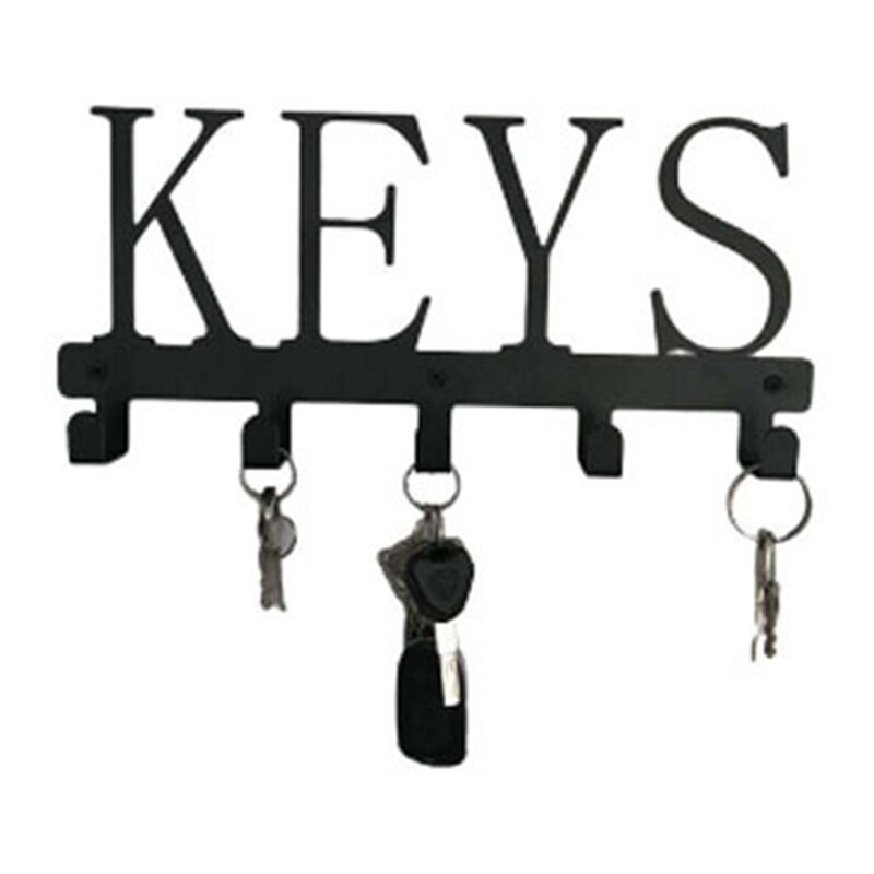 Hooks Cast Iron Key Rack Clothes Rack Robe Key Holder Home Wall Mounted Hat Hanger Kitchen Bathroom Wall Home Decoration