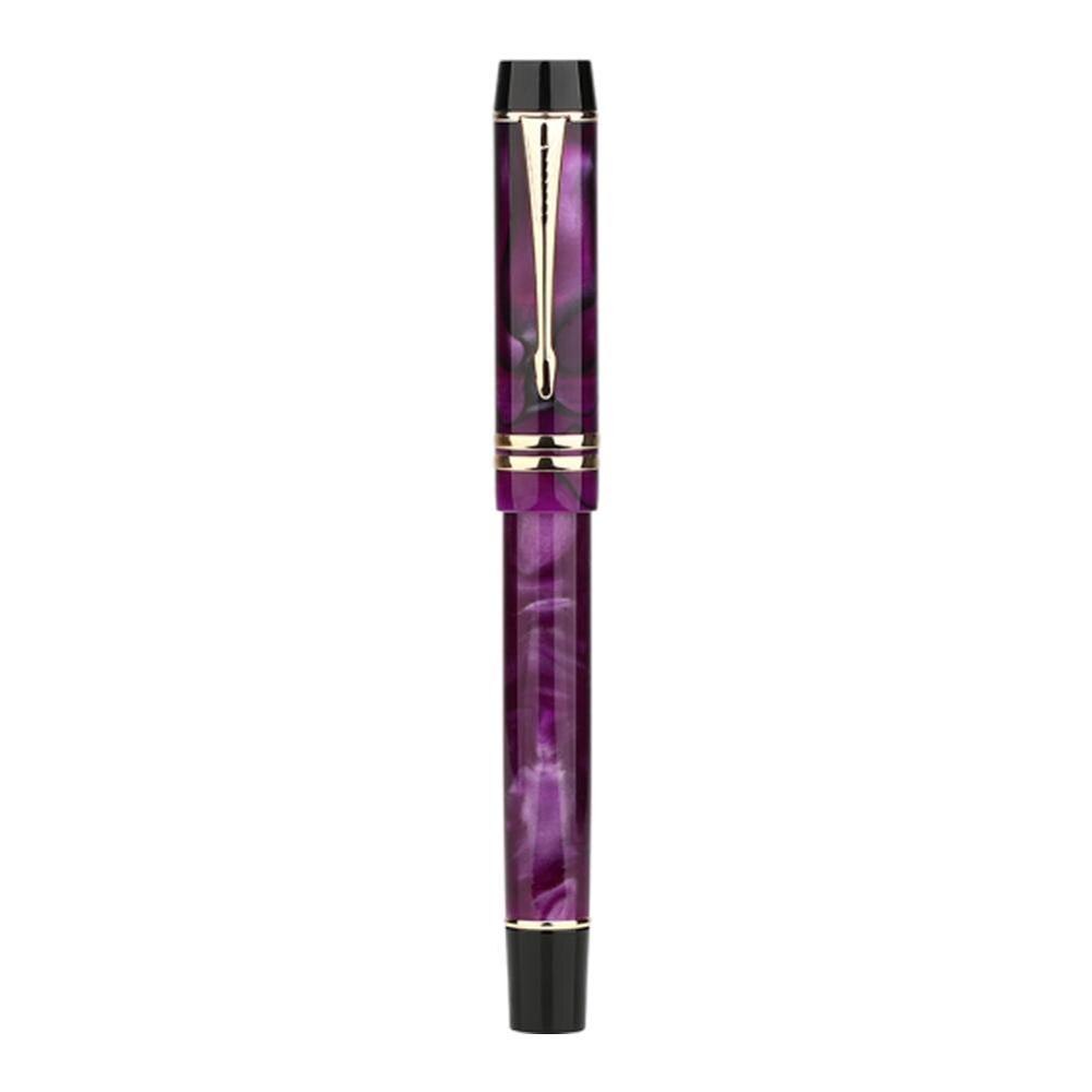 Moonman  m600s checkerboard vulpen iridium fijne flexibele penpunt 0.5mm uitstekende kantoorpen: Fantasie paars