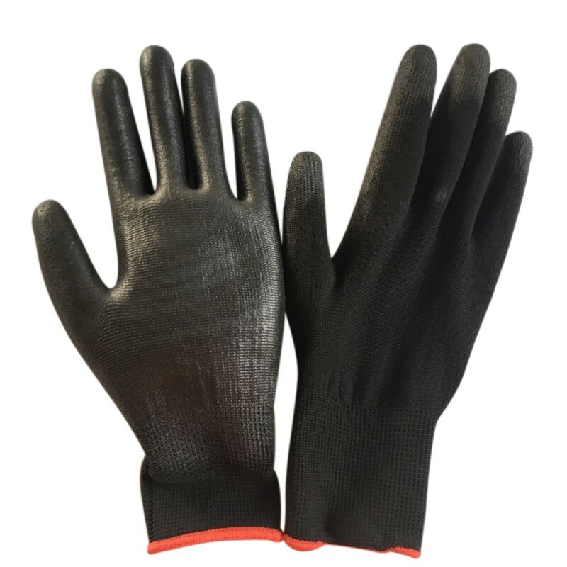 1 Paar Ademend Werkhandschoenen Nylon Gecoate Arbeid Handschoenen Anti-Olie Anti-Wrijving Antislip Tuin Cut Bescherming