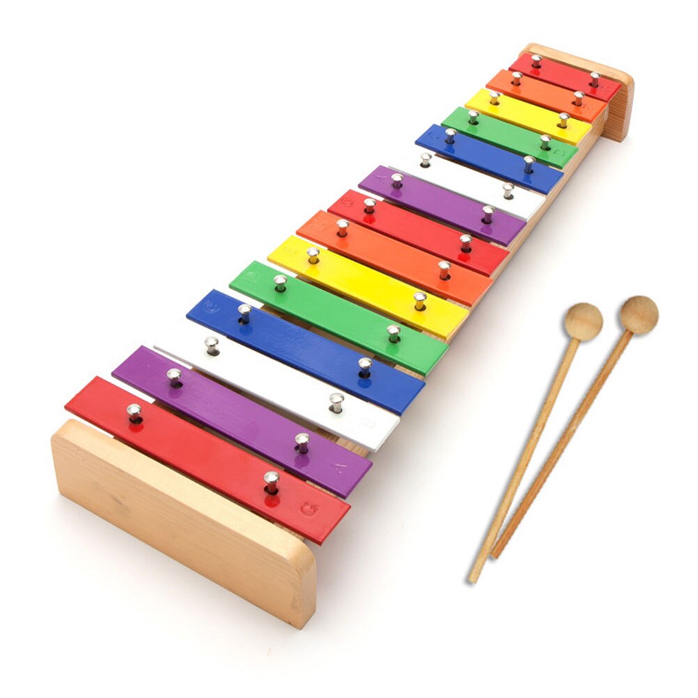 Großes Instrument Kinder Holz Xylophon Mit 15 Metall Schlüssel Music... – Vicedeal