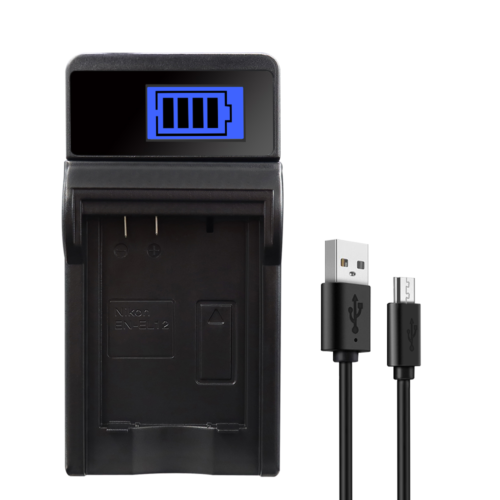 Batería EN-EL12 EN EL12 de 1400mAh para Nikon CoolPix S610 S610c S620 S630 S710 S1000pj P300 P310 P330 S6200 S6300 ENEL12: RED