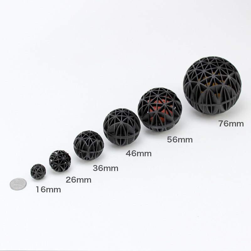 50/100Pcs 16-76mm Aquarium Bio Balls Filter Media Wet/Dry Koi Fish Tank Pond Air Pump Canister Cleaner