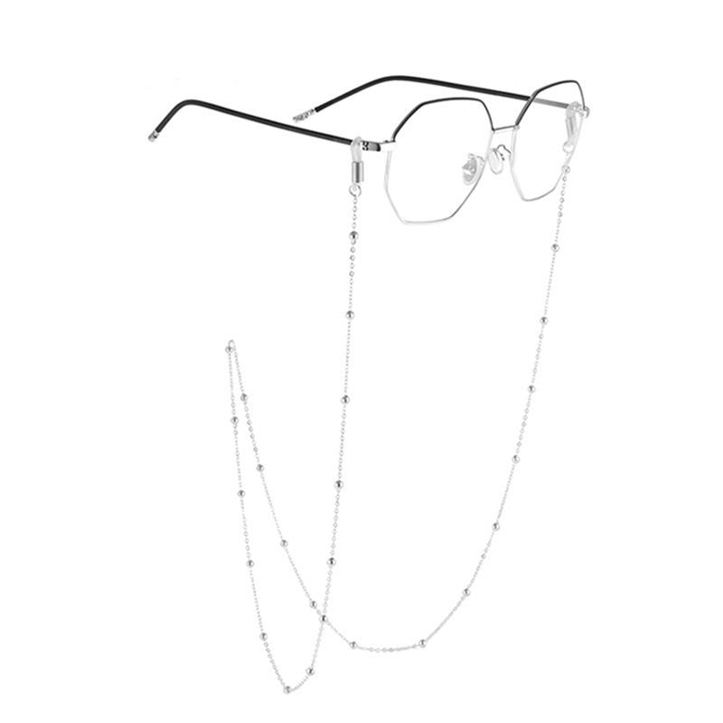 Jahrgang Elegante Brillen Ketten Perlen Lesebrille Schnübetreffend Sonnenbrille Halfter Band Lanyards Brillen Halter Einfach Tragen: Silber-