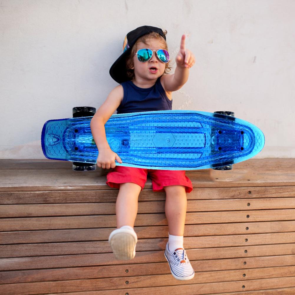 22 zoll Kreuzer Gremium freundlicher Skateboard mit LED Licht hoch Räder Mini Kreuzer Skateboard für freundlicher Jugendliche Erwachsene