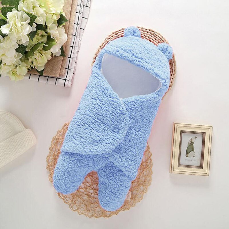 Baby Winter Rompers Long Sleeve Newborn Coat Jumpsuit Baby Clothes Boy Girl Clothing Soft Infant Born Warm Rompers: blue