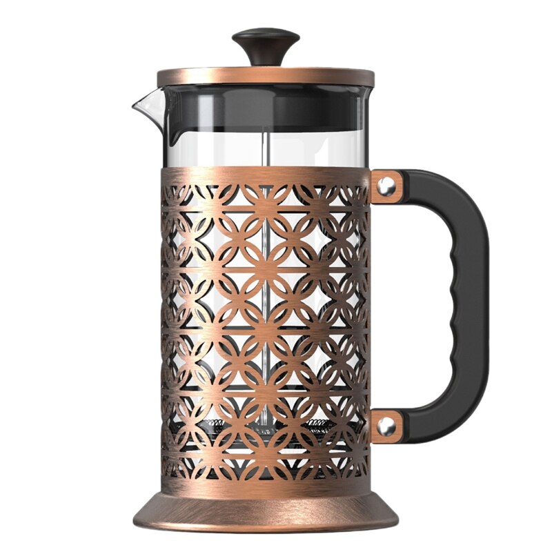 Franse Pers Koffie Thee Maker 34Oz, hittebestendig Glas 304 Roestvrij Staal Koffie Druk Pot Met 3 Filter Scherm
