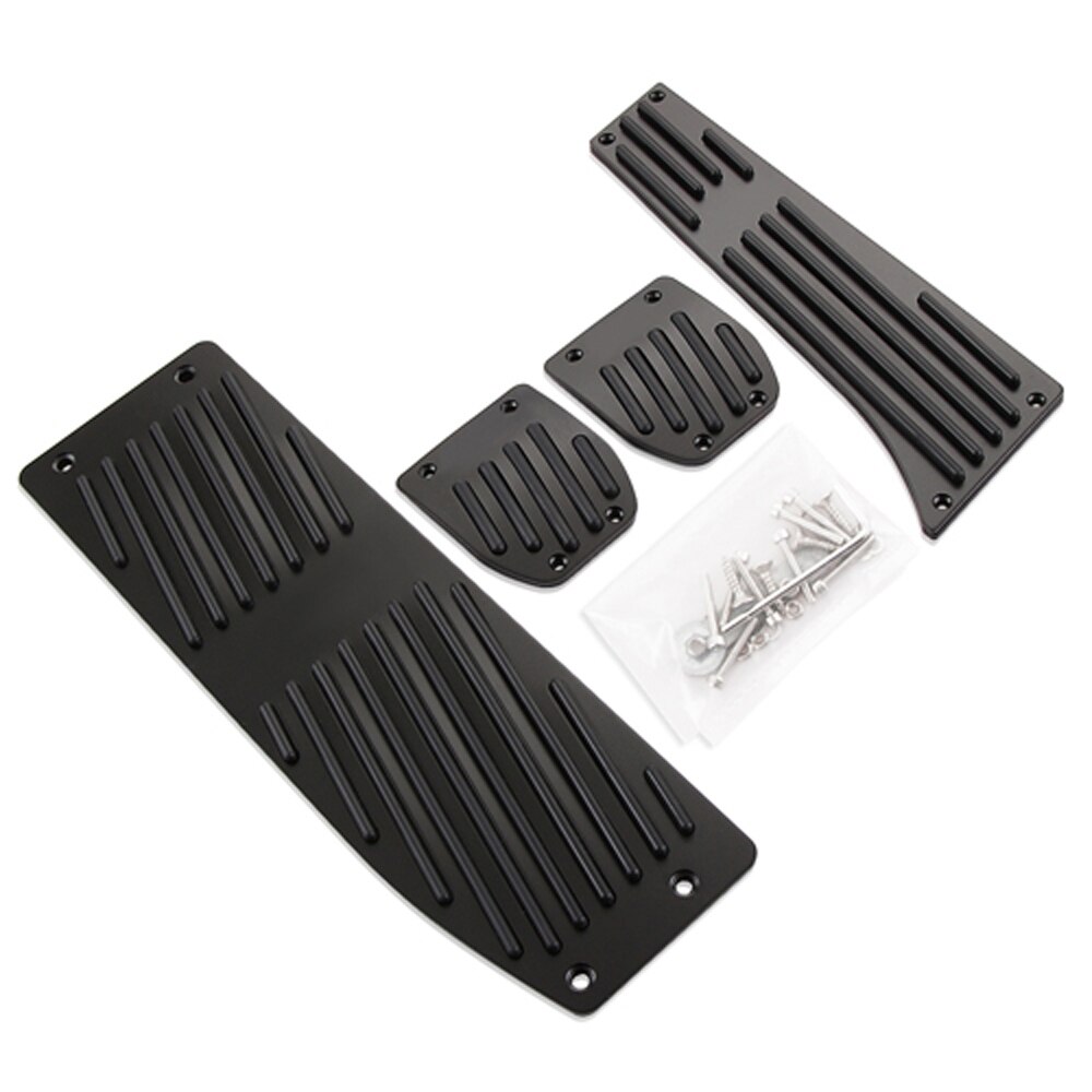 For BMW 3 5 series E30 E32 E34 E36 E38 E39 E46 E87 E90 E91 X5 X3 Z3 Foot Rest Fuel Brake Gas Pedal Pads Covers Car Accessories: Black Drill for MT