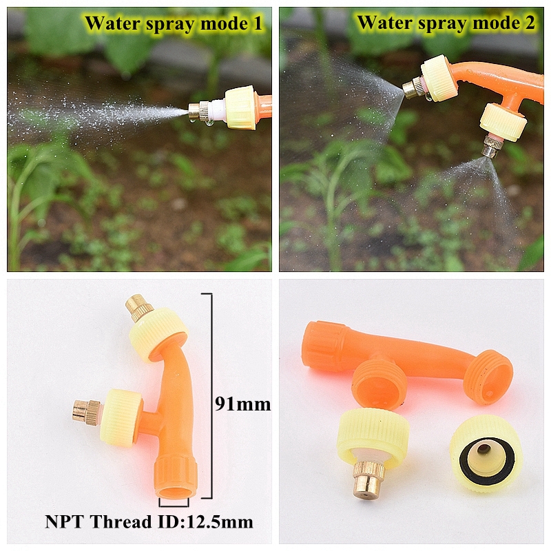 2 Stuks Landbouw Verstelbare Sproeimodus Verstuifspuit Mondstuk Tuin Gazon Irrigatie Handdruk Pesticide Spuitmond Spuitmond: green