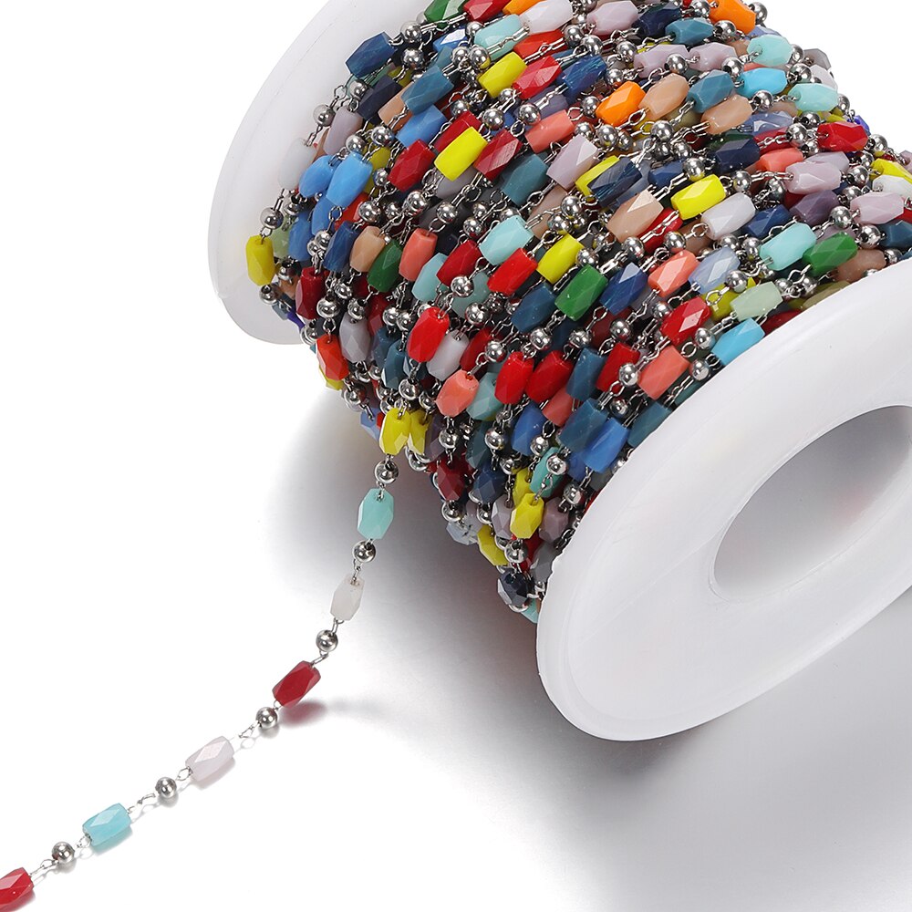 1Meter Kleurrijke Ketting Ster Gouden Ketting Rvs Enamel Ketting Accessoires Voor Sieraden Maken Componenten Diy Ketting