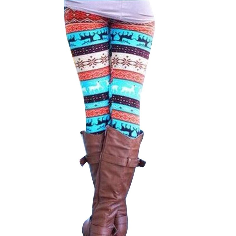 Calofe Vrouwen Herfst Leggings Meisje Winter Legging Bottoms Sneeuwvlok Kerst Herten Print Leggings Vrouwen Kleding Jeggings: 10
