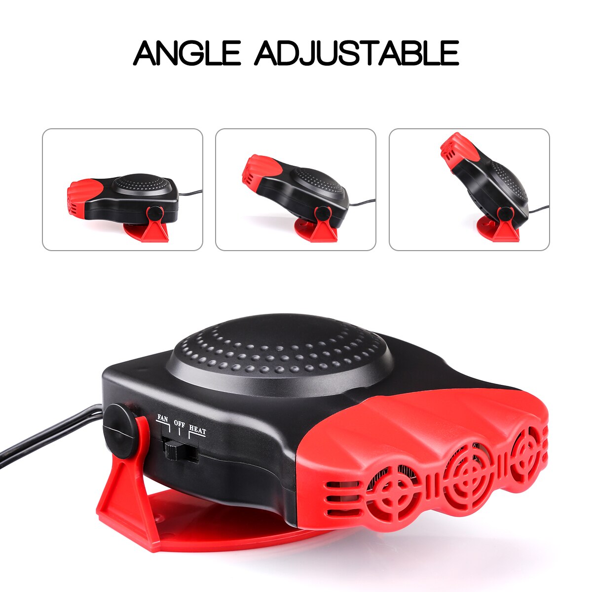 VETOMILE-ventilador calefactor automático 2 en 1, desnebulizador de coche, 12V, con soporte, descongelación y desnebulización: Red