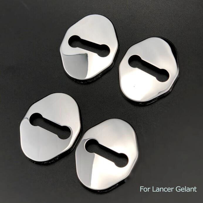 Car Door Lock Anti Rust Protection Cover For Mitsubishi GT-PHEV XR-PHEV Delica Xpander L200 Mirage Samurai EX Fortis: B type Steel 4pcs
