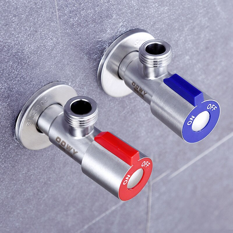 2 stks Hoek Kleppen SUS304 rvs geborsteld afwerking vulventiel Badkamer Accessoires Hoek Valve voor Wc Sink: Default Title
