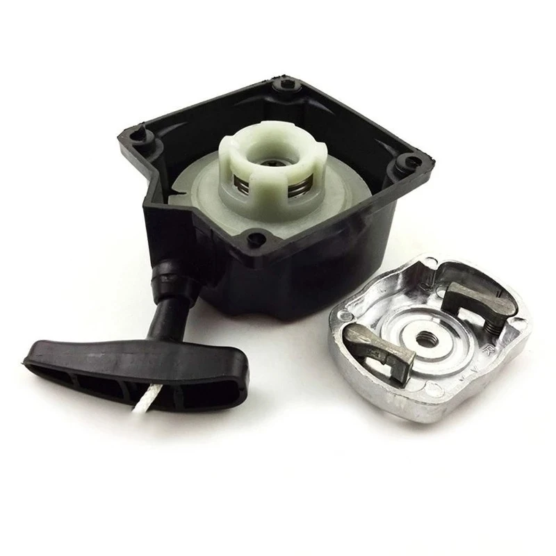 Tirador de arranque de retroceso para motor de desbrozadora de gasolina 43CC 49CC 52CC: Plata