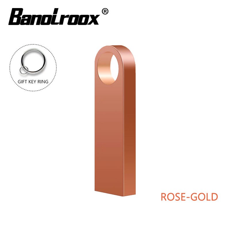 Unidad Flash USB metálico, Pendrive Original de 32gb, 64gb, 128gb, 16GB, 8GB, novedad: 64 GB / rose-gold