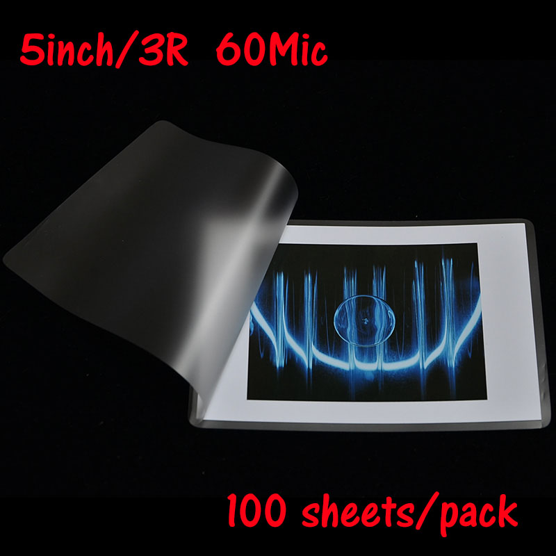 Película de laminación 3R 50mic/60mic, aplicable a papel fotográfico, tamaño 95x135MM, 100 hojas/paquete