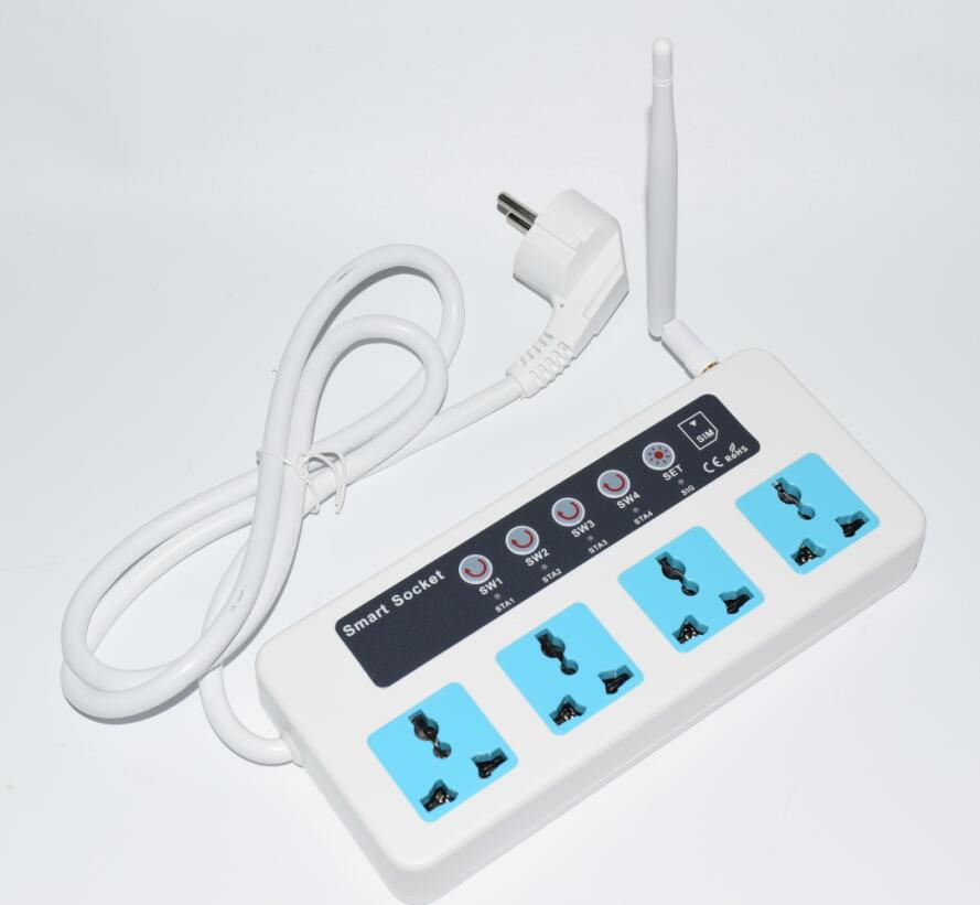 with temperature sensor Remote control GSM PHONE POWER POWER STRIP CURRENT LIGHT for industrial home smart socket