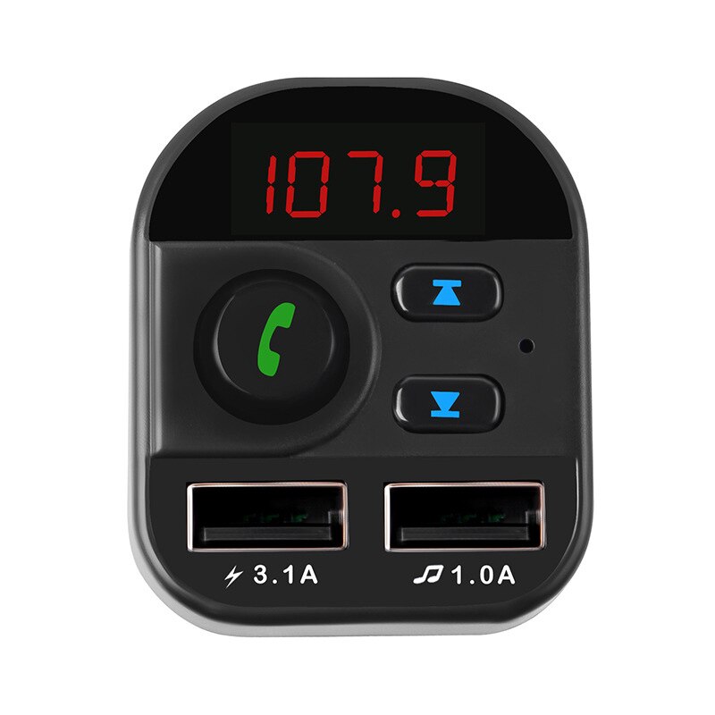 Fm-zender Bluetooth Auto Draadloze Fm-zender MP3 Radio Adapter Met 3.1A Dual Usb Snellader
