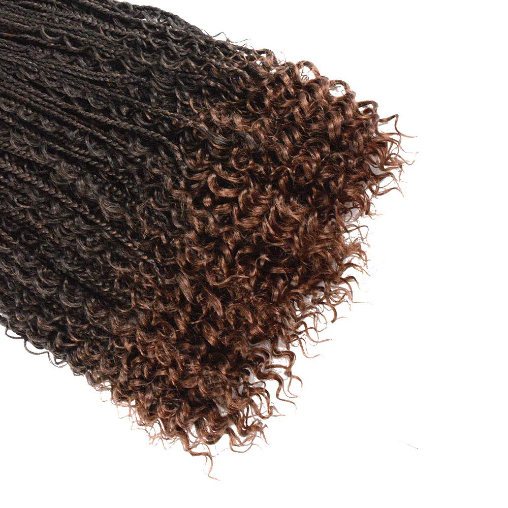 box braid crochet hair for black women Crochet Braids with Curly Ends 16 Strands/Pack Crochet Box Braids Hair