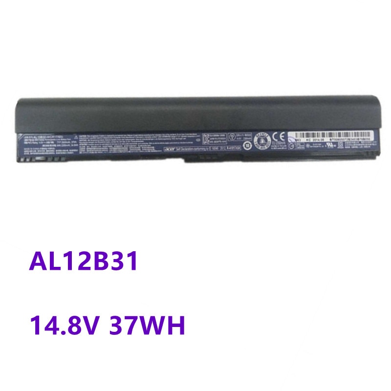 Batería AL12B32 para portátil Acer Aspire One, 725, 756, V5-171, B113, B113M, AL12X32, AL12A31, AL12B31, AL12B32, 14,8 V, 37Wh/2500mAh, nueva