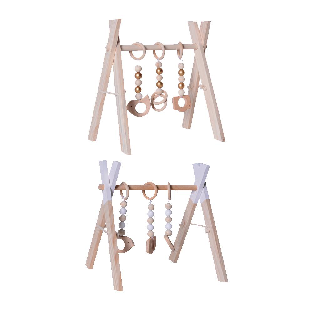Houten Baby Gym Frame Activiteit Center Opknoping Bar Voor Baby 'S Over 3 Maanden Oud