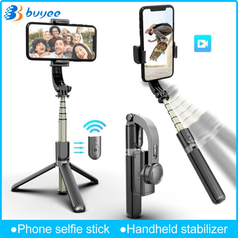 Asta Selfie Bluetooth Treppiede - Stabilizzatore Gimbal, PTZ Anti-shake, Estensibile Pieghevole, per Telefoni 4-6.2"