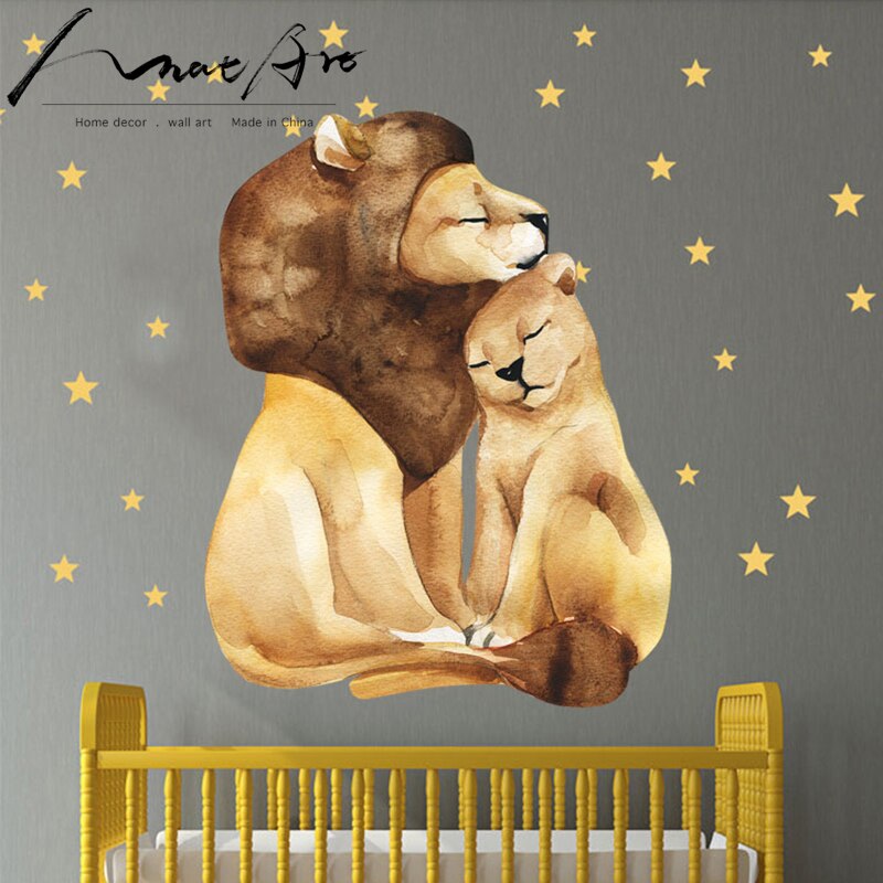 baby wall sticker Animal wall art lion sticker kids room decoration bedroom decor home decor living room bathroom decor muraux