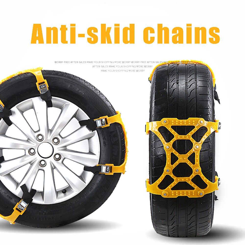 Cadenas de nieve universales de acero para camión, cadenas para ruedas de coche, cadenas de hielo para nieve de 165 ~ 275mm, cadenas para neumáticos de invierno, antideslizantes para suelo de barro