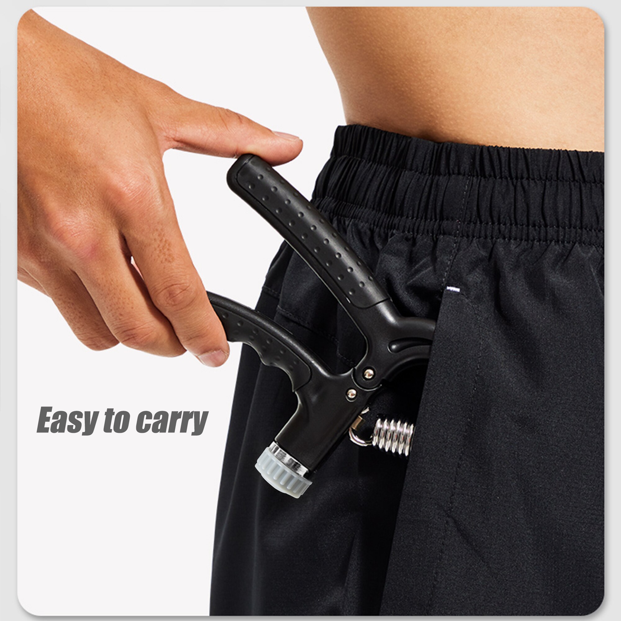 R-Shape Adjustable Hand Grip Sports Strength Countable Exercise Strengthener Gripper Spring Finger Pinch Carpal Expander