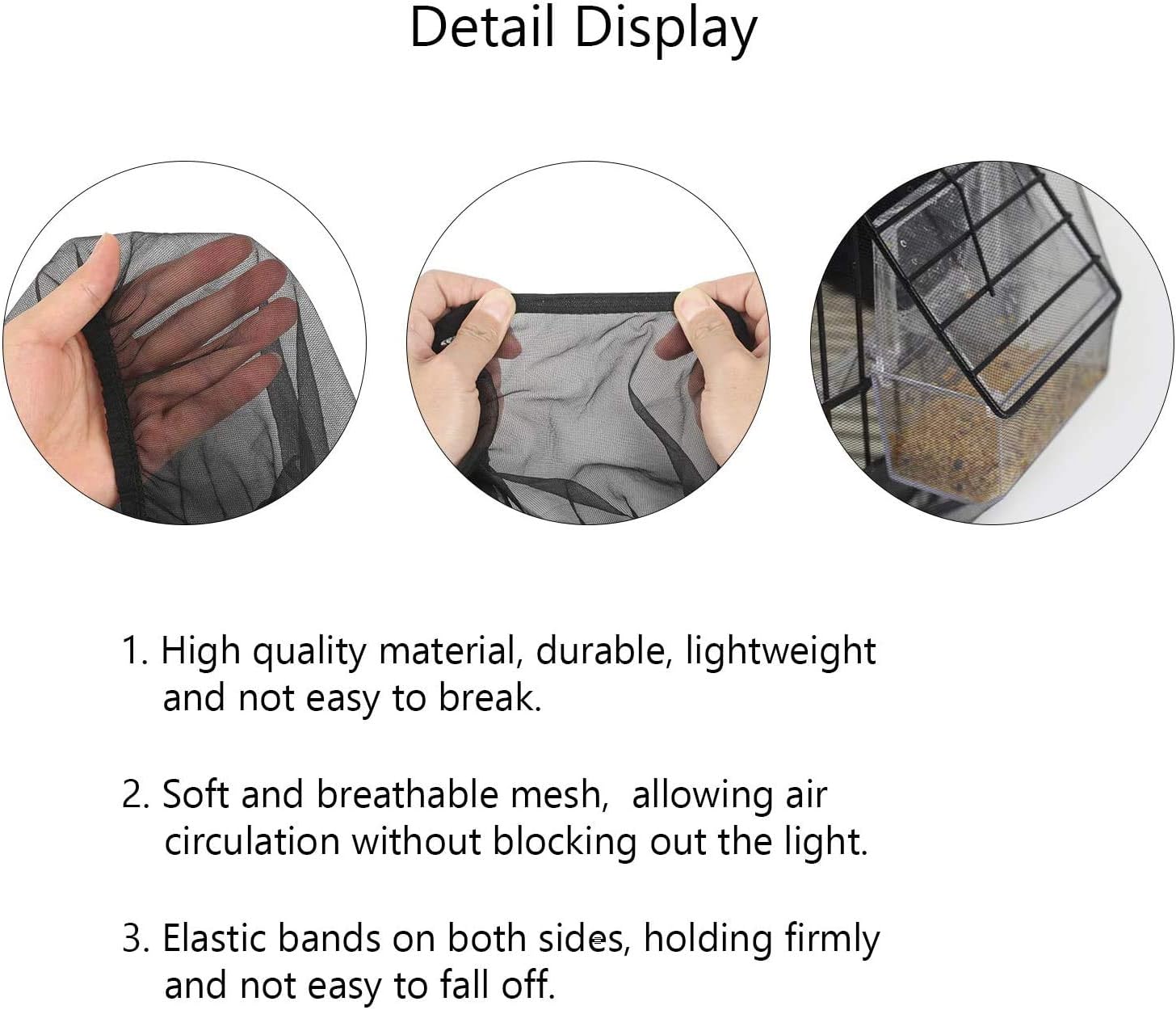 Mesh Bird Cage Shell Skirt Net Elastic Catcher Guards Parrot Bird Cage Net Dust Breathable Fabric Mesh Easy Clean Accessories