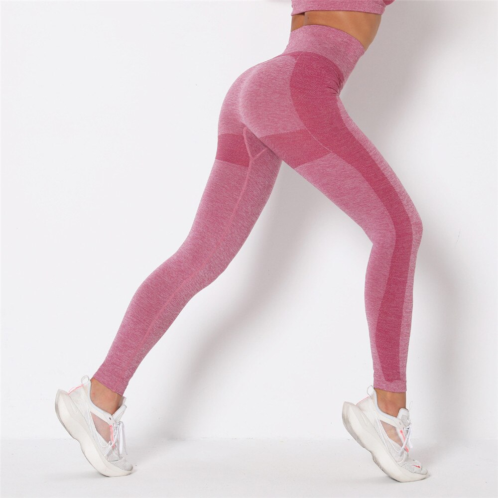 High waist Yoga Pants Seamless Leggings Women Running Sport Stretch Tights Gym Fitness Training Push up Tummy Control Legging