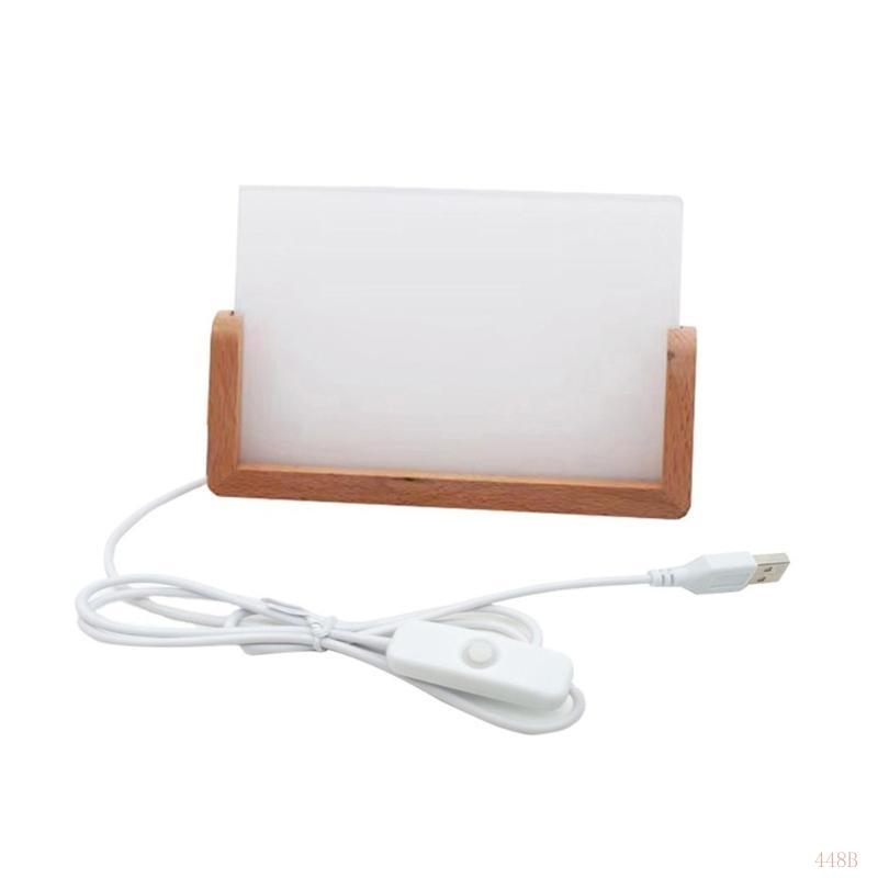 448b SUBLIMATION Cadre photo vierge en vierge avec lumière LED support support pour imprimerie machines à chaleur à: BLANC