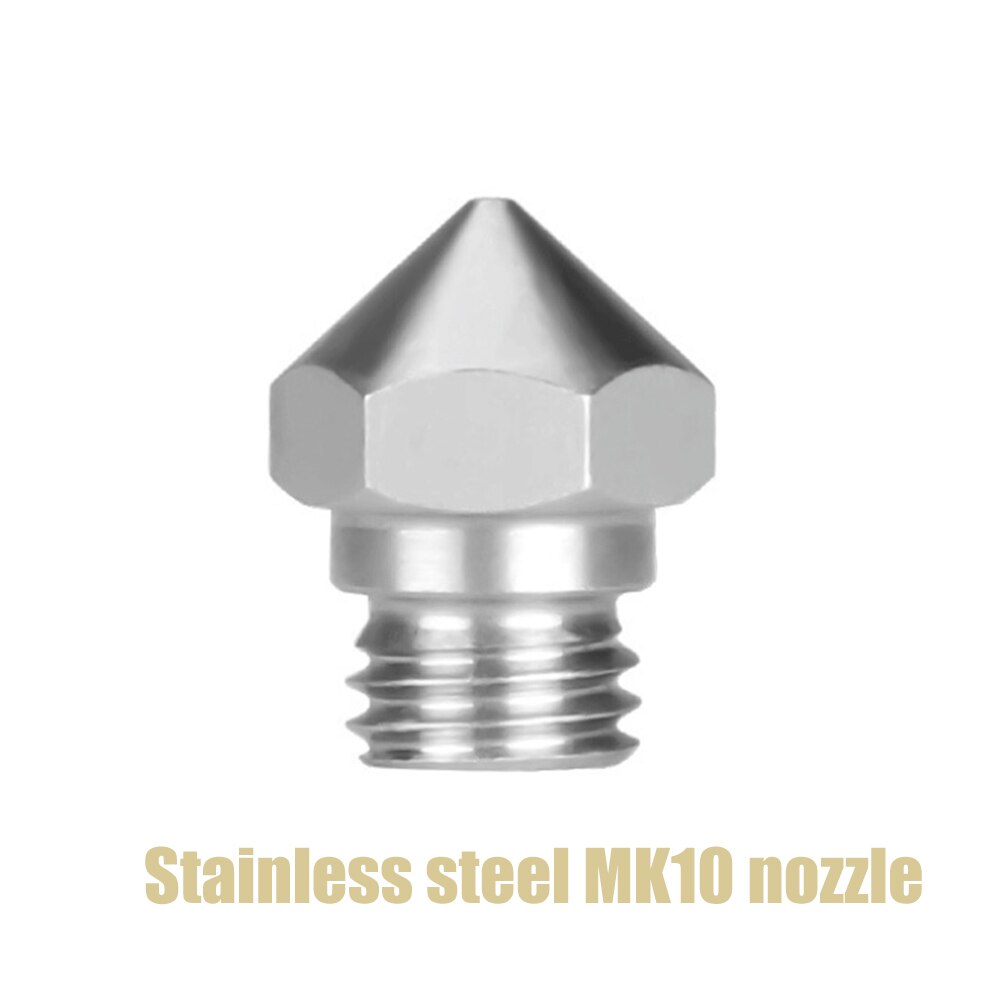 MK10 Nozzle 0.2/0.3/0.4/0.5/0.6/0.8/1.0mm e3d printer accessories extruder remote extrusion head brass nozzle stainless steel: 0.8mm / Stainless steel