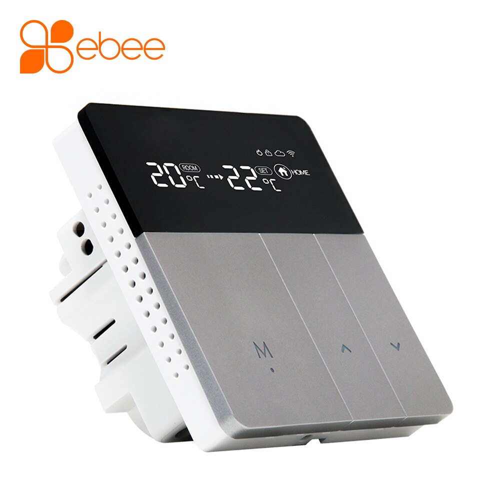 EBEE Tuya WiFi Thermostat for Underfloor Electric Heating Cable Film System Works With Google Home Alexa