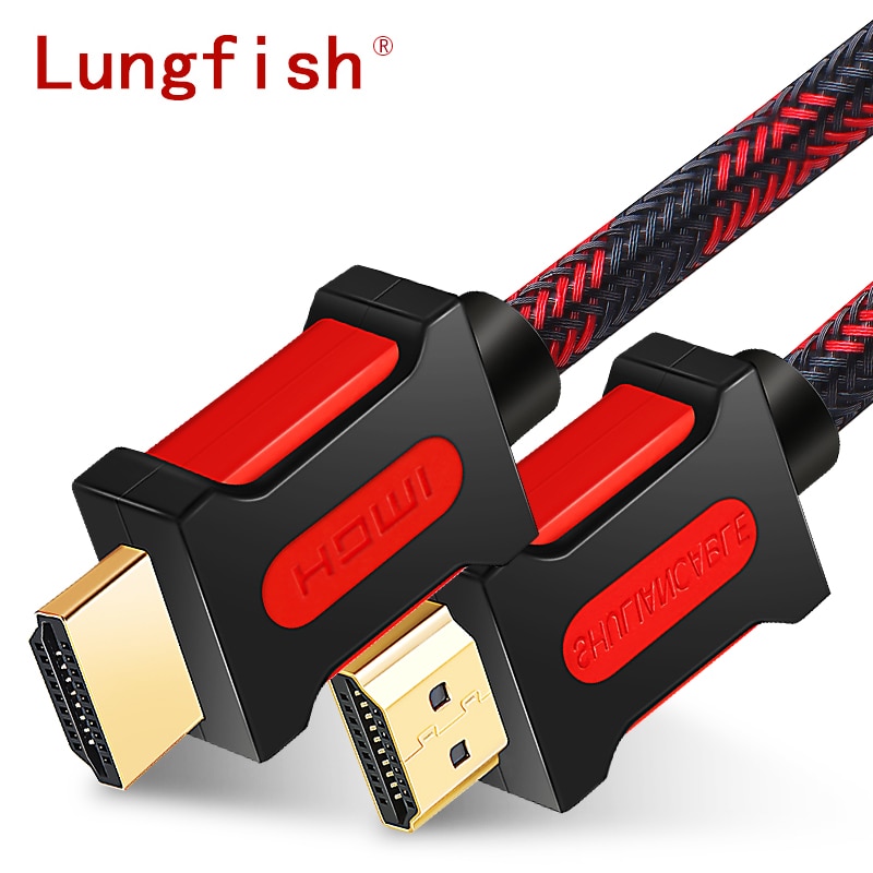 Lungfish HDMI 2.0 Cable HDMI to HDMI 4k 60hz 3D for Splitter Switch TV LCD Laptop PS4 Projector Computer 1m 2m 3m 5m 10m 15m 20m