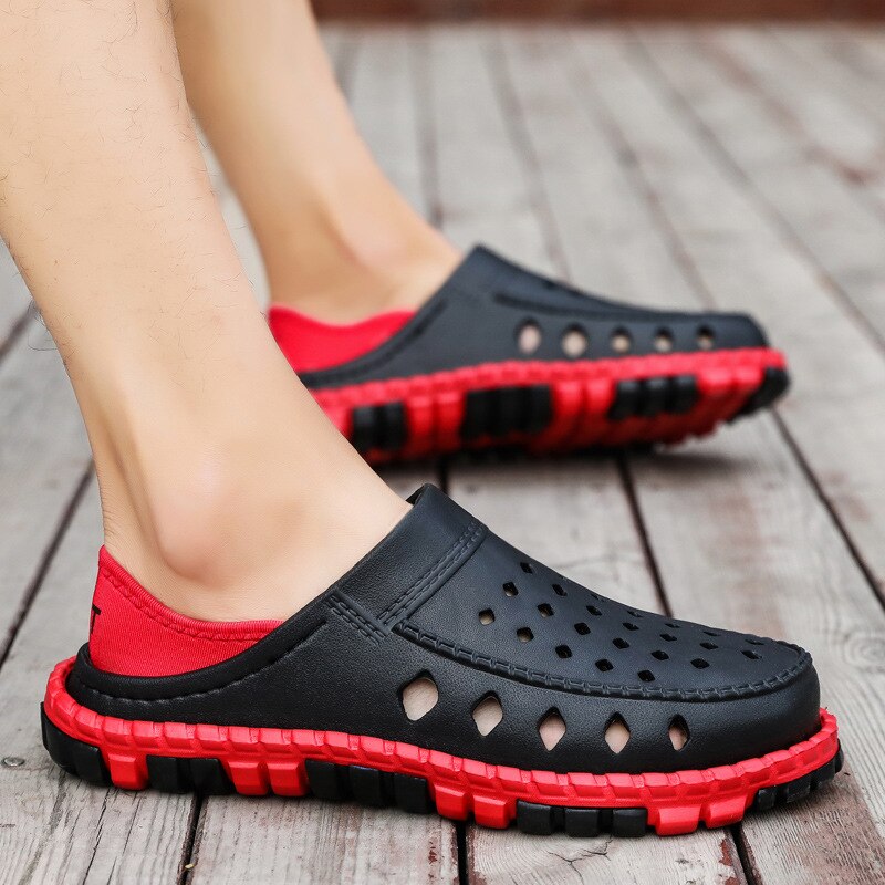 Men Sandals Crocks LiteRide Hole Shoes Crok Rubber Clogs For Men EVA Unisex Garden Shoes Black Crocse Adulto Cholas Hombre 896