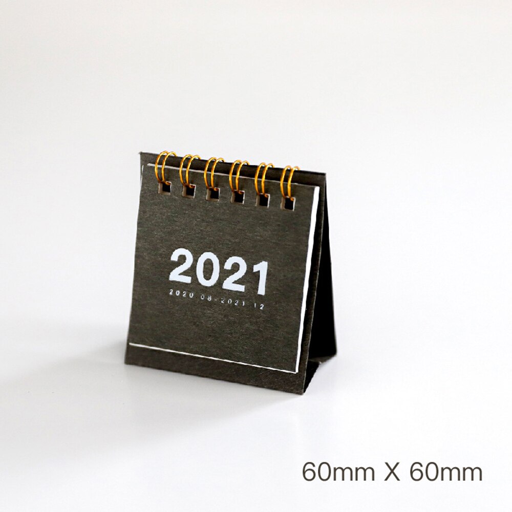 .08.12 Desktop Papier Kalender Mini Tafel Kalenders Bureau Spoel Kalender Diy Memo Pad Jaarlijks Agenda Organisator: Black