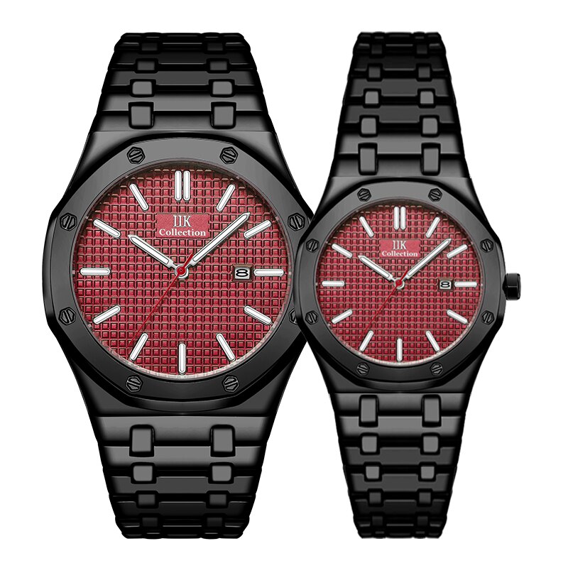 Trend Man Kalender Zakelijke Roestvrij Stalen Band Waterdicht Noctilucent Quartz Liefhebbers Horloge