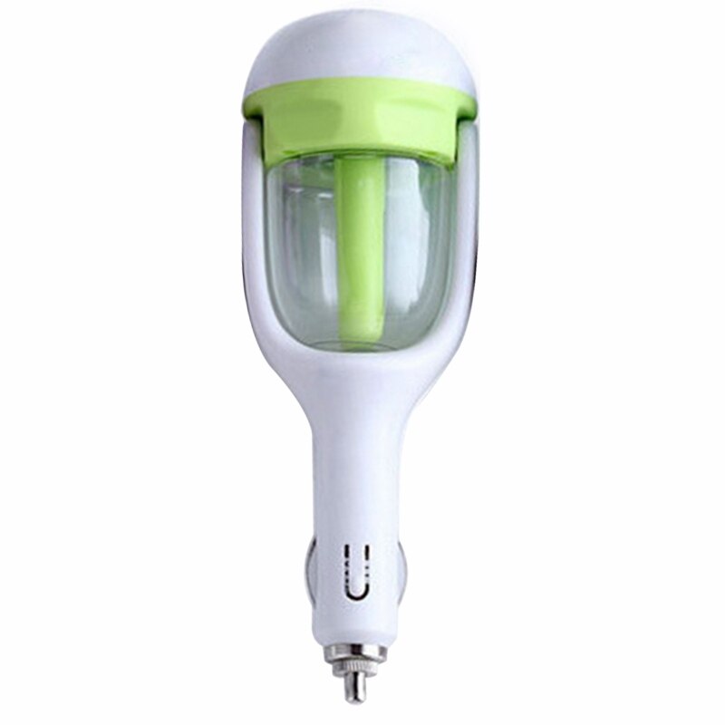 12V nawilżacz samochodowy mini odświeżacz powietrza robić samochodu oczyszczacz powietrza aromat i dyfuzor olejków eterycznych aromaterapia samochodowa mgła producent Fogger: zielony