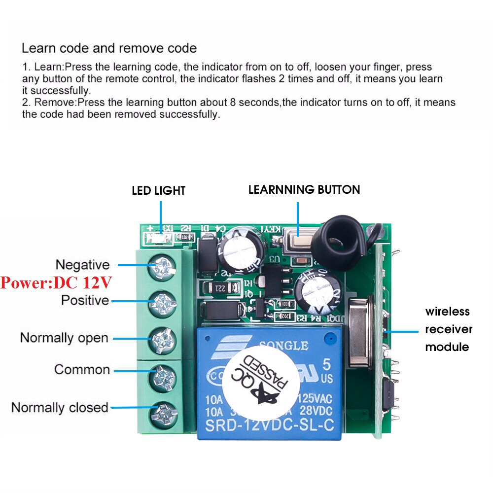 12V self-generation access control electric control lock, LED /car home appliance modification switch generation free sticker