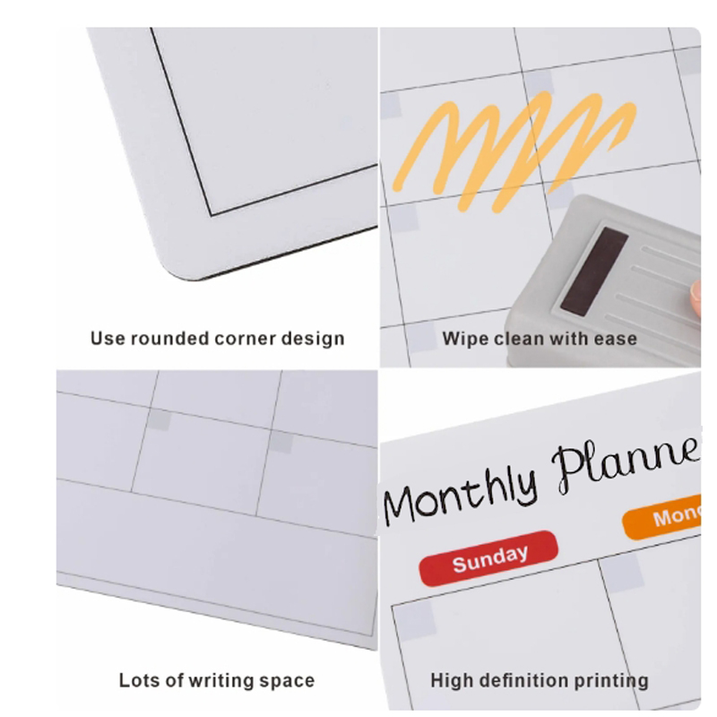 Magnetische Kalender Voor Koelkast Maandelijkse Wekelijkse Planner Whiteboard Kalendertafel Droog Wissen Koelkast Sticker Prikbord Menu