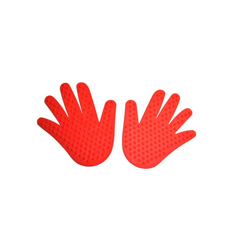 Kids Feet and Hands Training Fitness Toys Fun Games Hand Foot Print Crawling Mat Sensory Integration Kindergarten Activity Props: 1Pair Red Hand